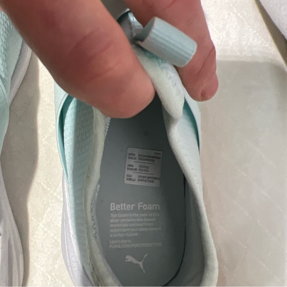 Puma Slip-On Sneakers in Mint Green - Picture 11 of 11